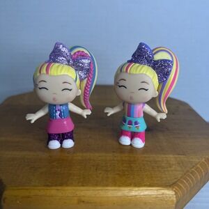 Jojo Siwa Mini Doll 3" Tall Closed Eyes‎ Series 1 Dance Party lot of 2
